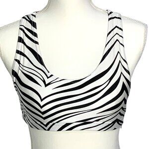 J.B. Bloomers Adult S Zebra Print Sports Bra Cheer Dance Yoga Workout